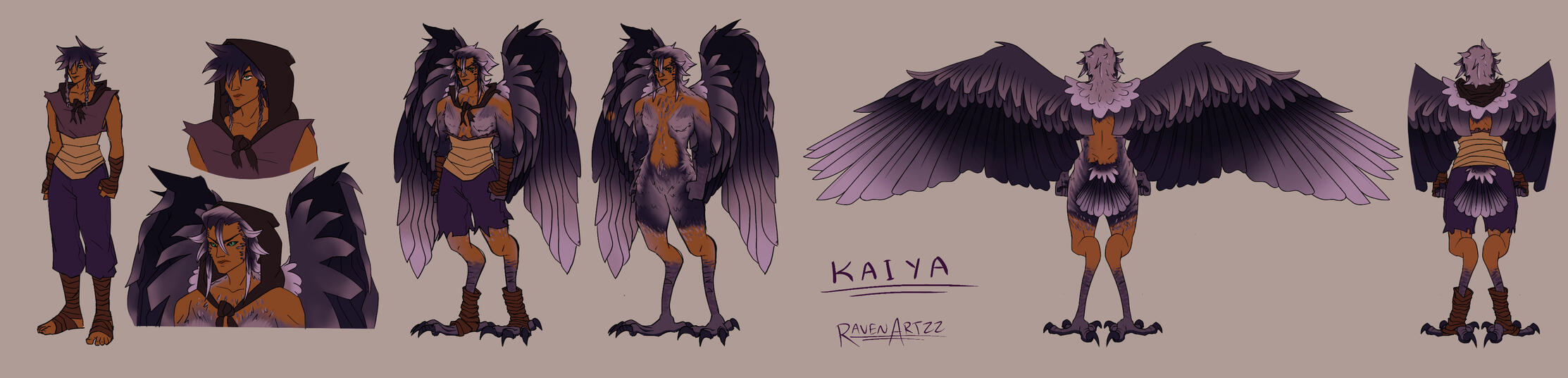 Kaiya (revised) Character Turnaround
